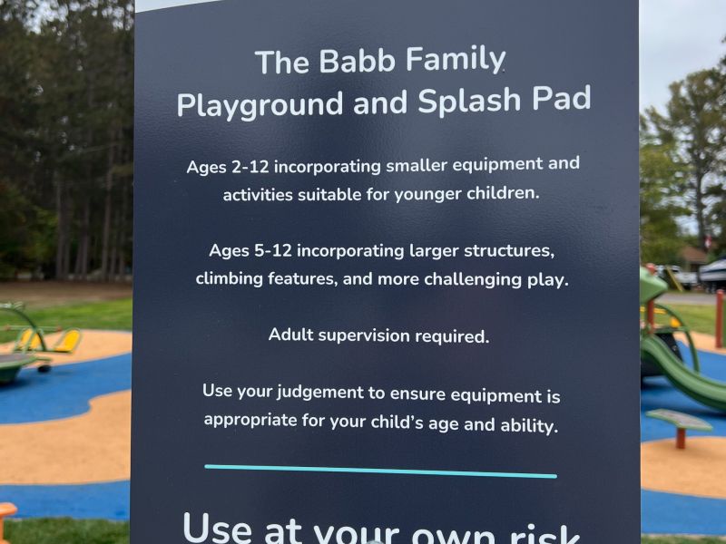 Playground Safety Sign