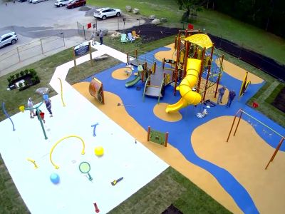 Overhead View Playground and Splashpad